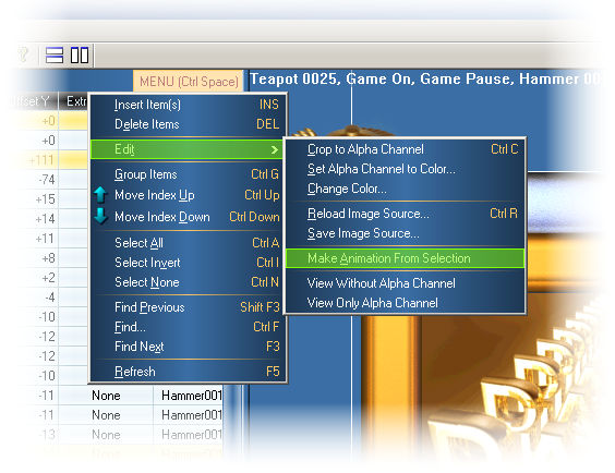 Per-View Advanced Menus